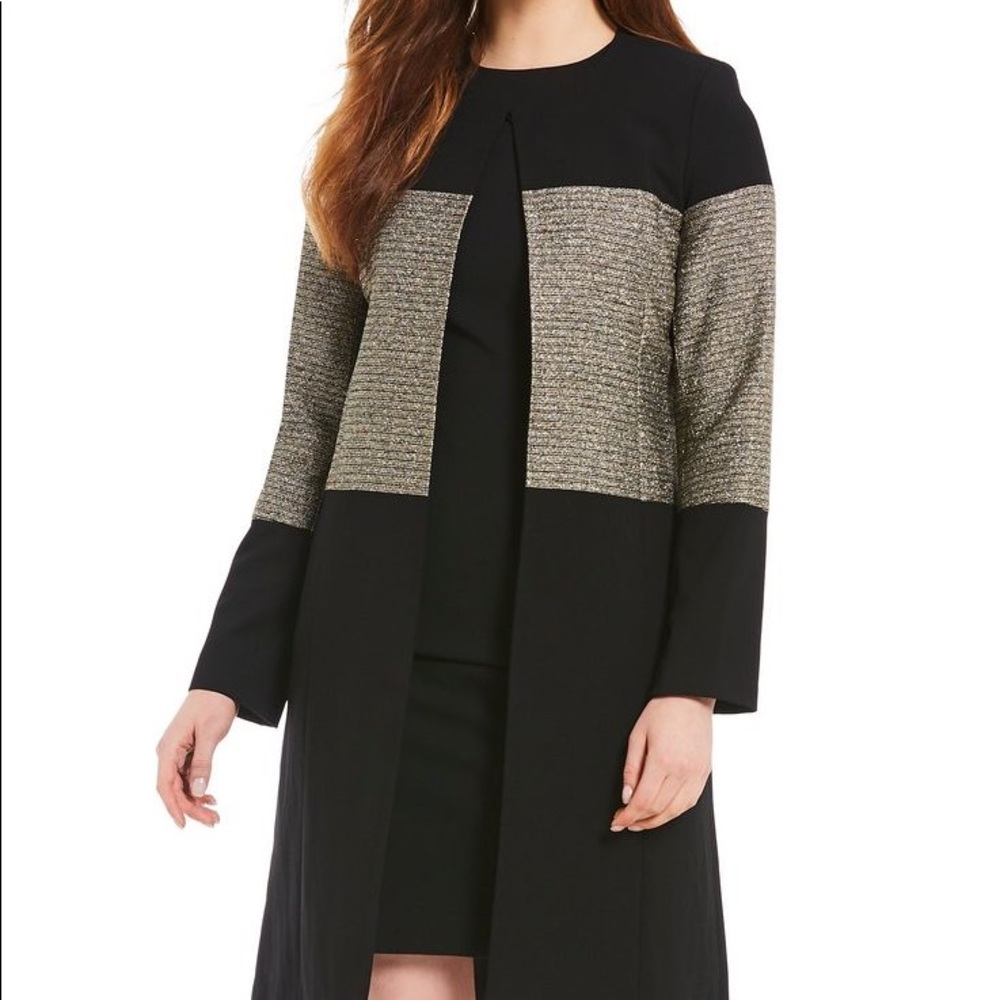 Elegant Calvin Klein Black Metallic Topper Jacket